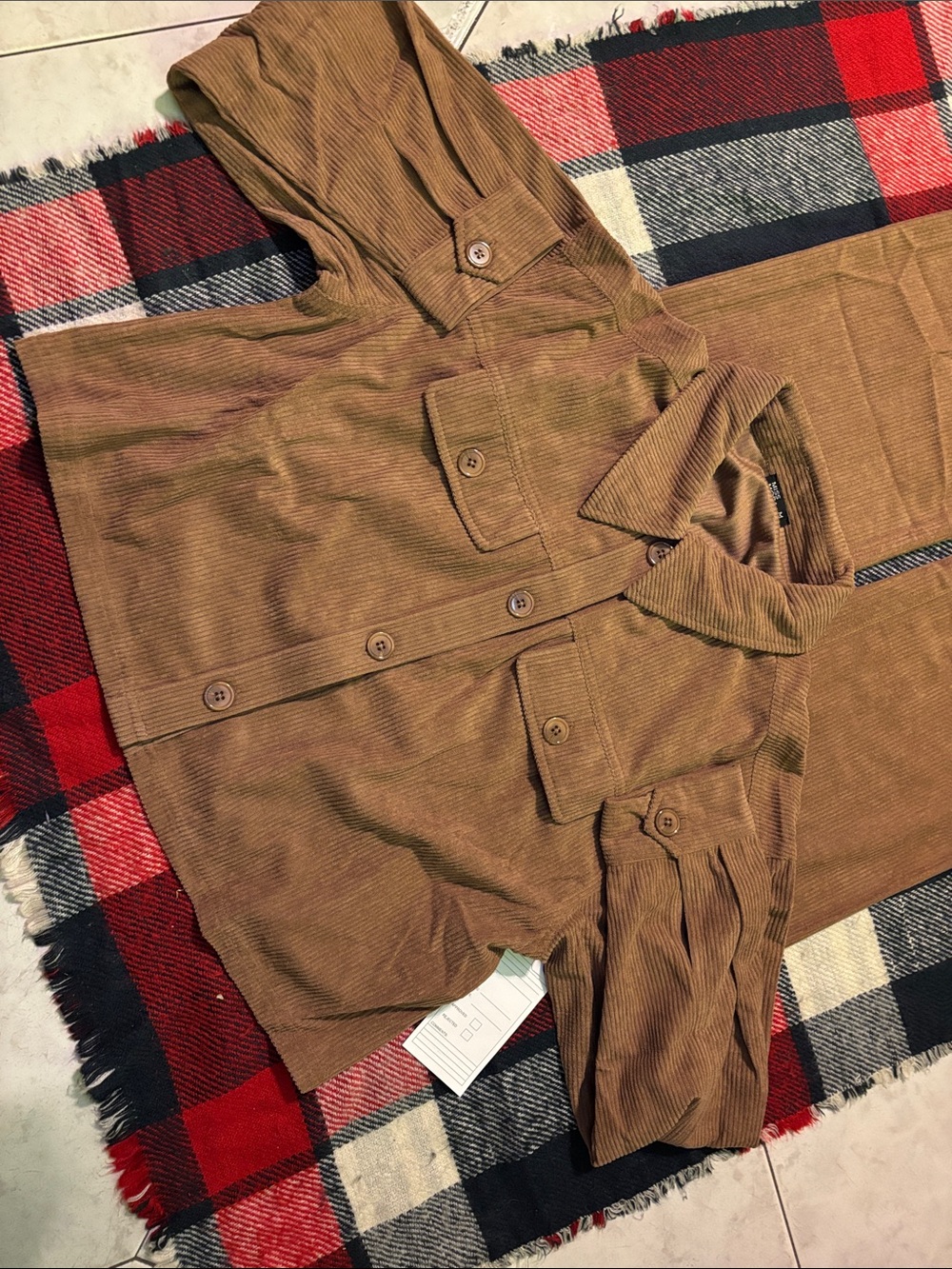Women’s Boot Cut Corduroy Pants & Corduroy  Jacket Top with button Pockets